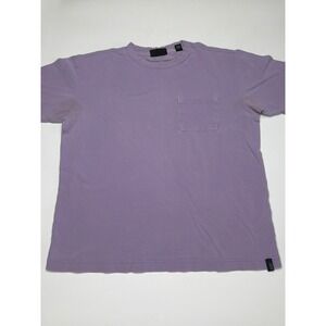 Scotch & Soda Mens Purple Organic Cotton Pocket‎ T-Shirt Size Small